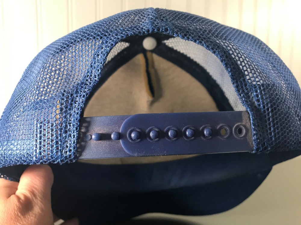 Vintage Blue Chevy Chevrolet Snap Back Trucker Hat Mesh Cap Adjustable w/Patch
