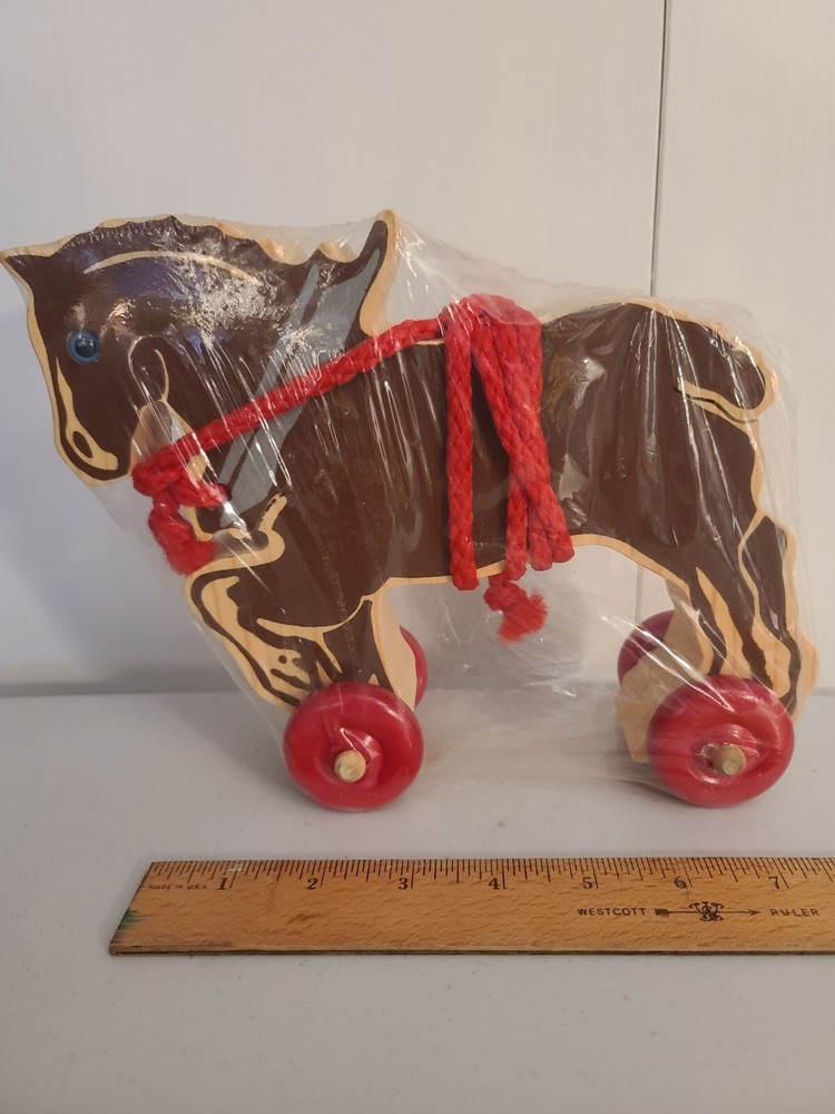 Wooden Pull Horse