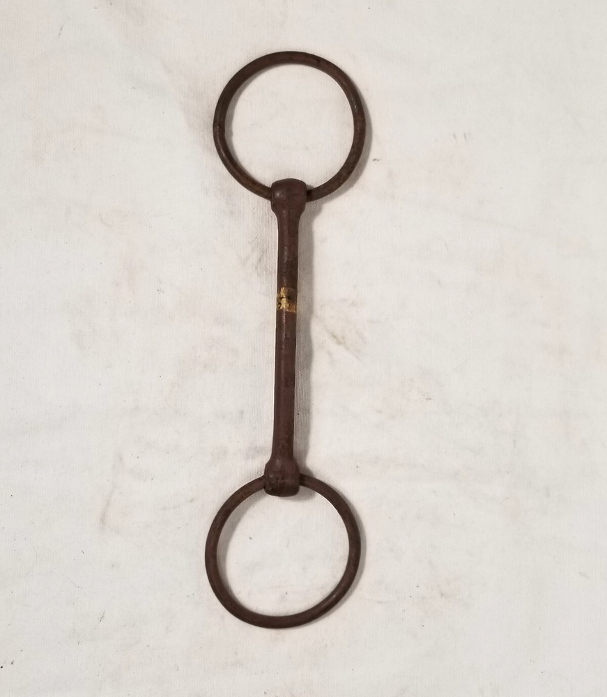 VTG Straight Bar Primitive Snaffle Driving Horse Bit Solid Iron Western Decor