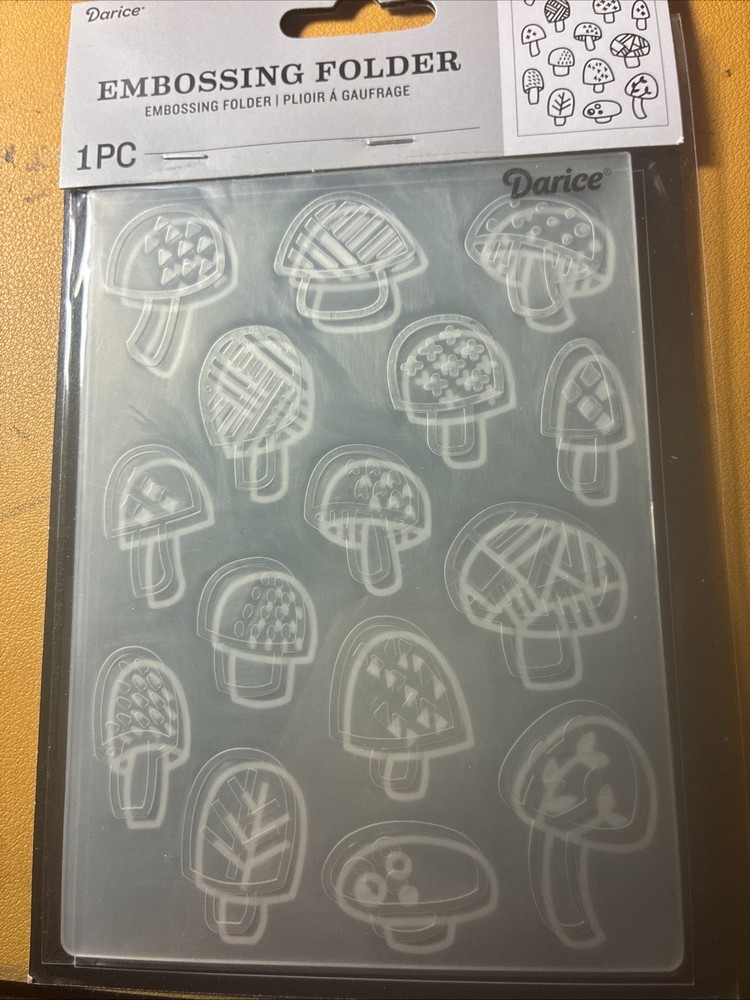 darice embossing folder Mushrooms