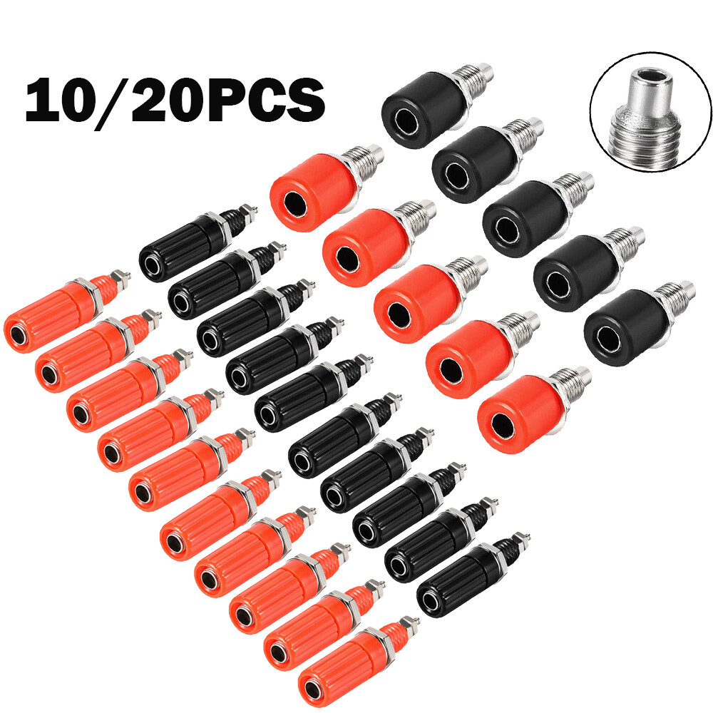 5/10 Pairs Binding Post M6 M8 Thread Amplifier Connector Banana Plug Socket US