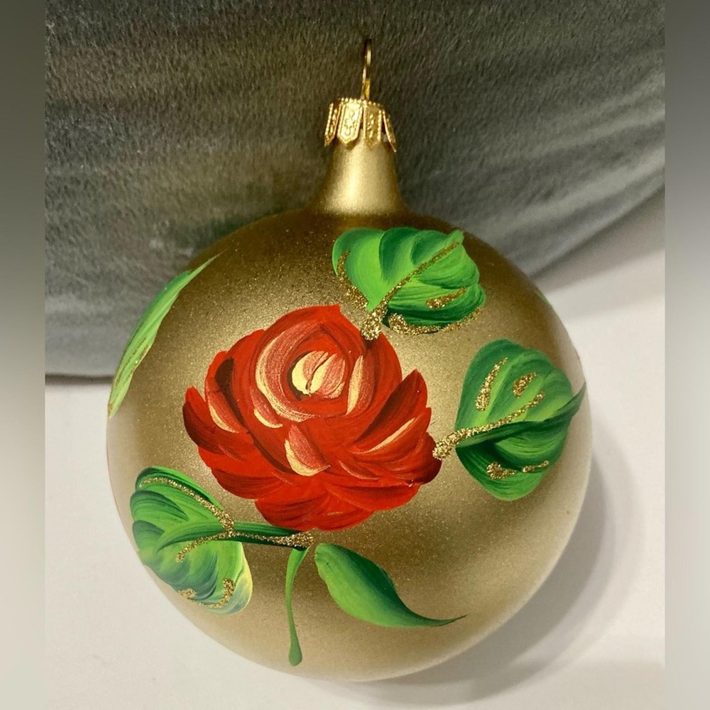 glass ball for christmas tree hand painted
