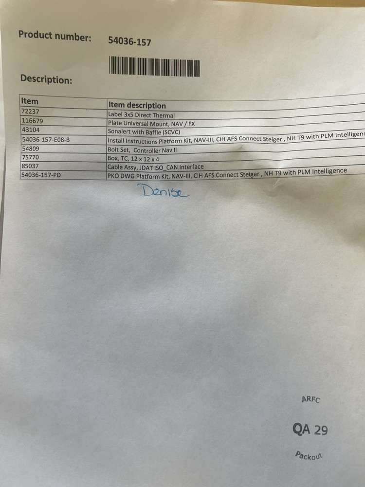 Trimble Platform Kit 54036-157