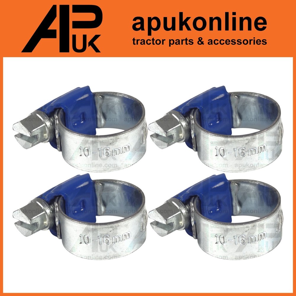 4x Worm Drive Hose Clamp 10-16mm Rubber Water Coolant Pipe Workshop Fastener