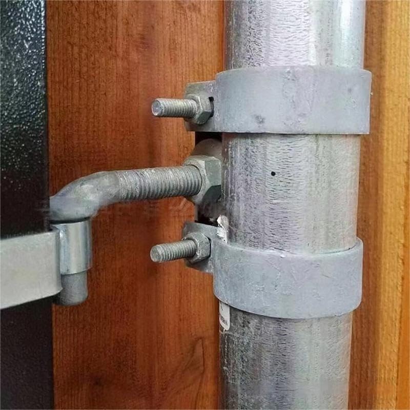J-Bolt Post Hinge with 5/8" Hinge Pin Galvanized Post Gate Hinge for 6" (2 Pcs)