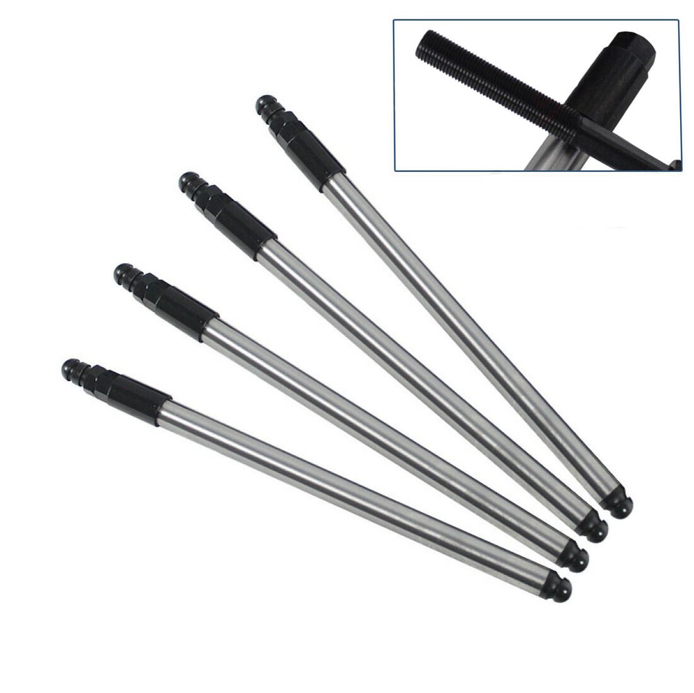 For 99-17 Harley-Davidson Twin Cam Adjustable Pushrods & Red Push Rod Covers Kit