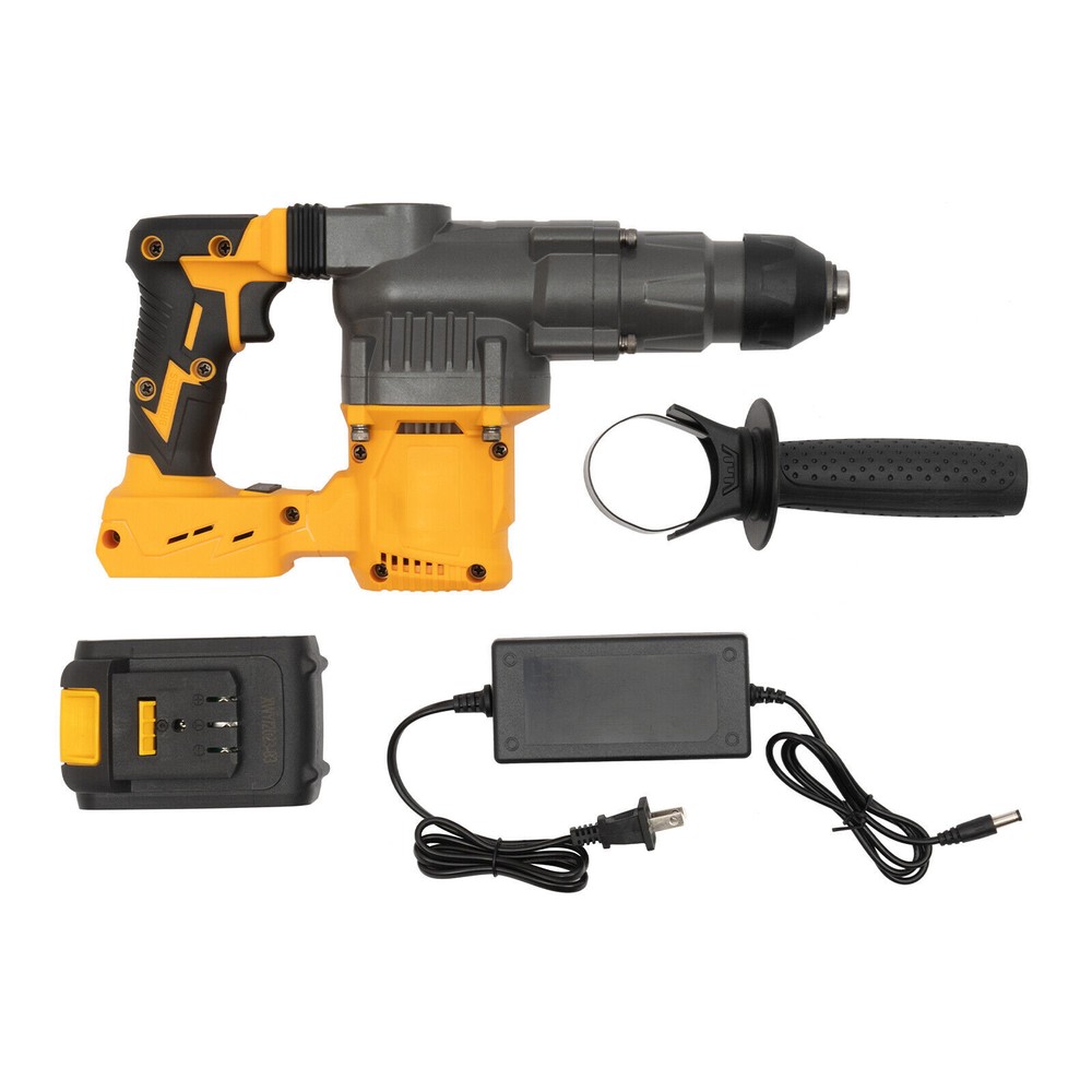 21V SDS Plus Post Hole Digger Cordless Earth Auger Rotary Hammer Drill 80cm Bit