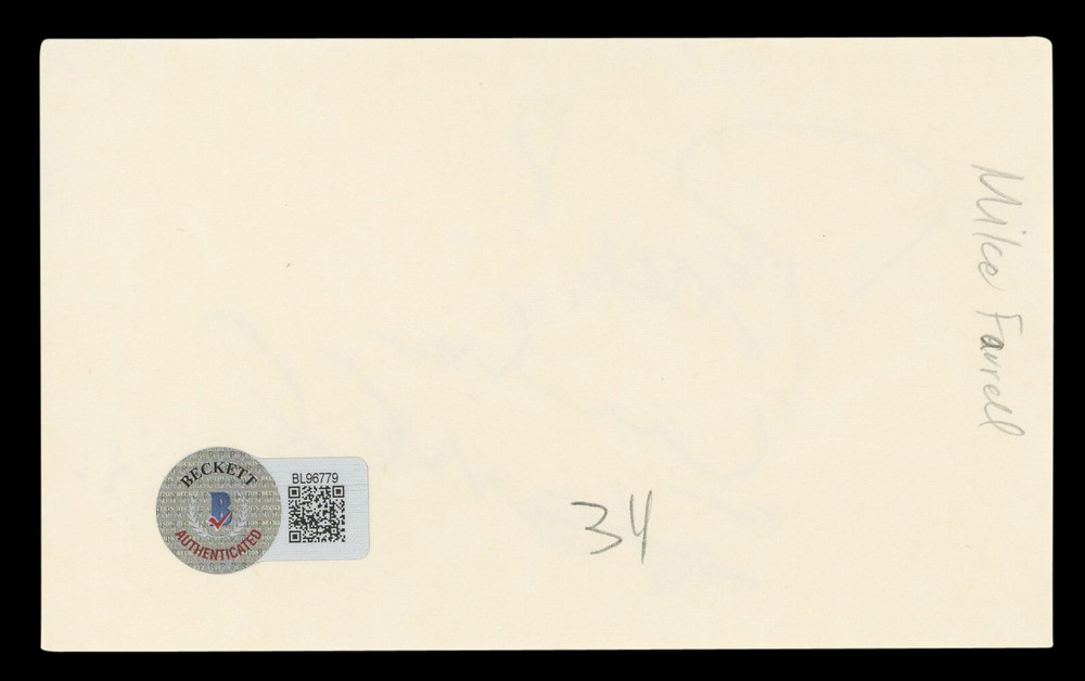 Mike Farrell M*A*S*H "Peace!" Authentic Signed 3x5 Index Card BAS #BL96779