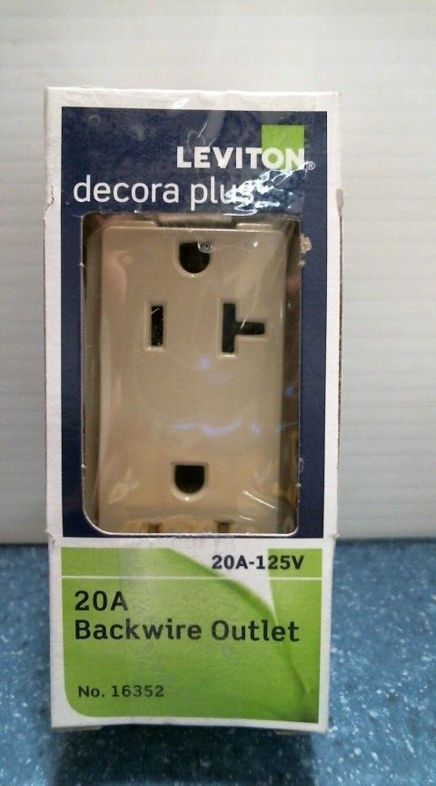 Leviton  20A Backwire  Outlet   (16352)  FS