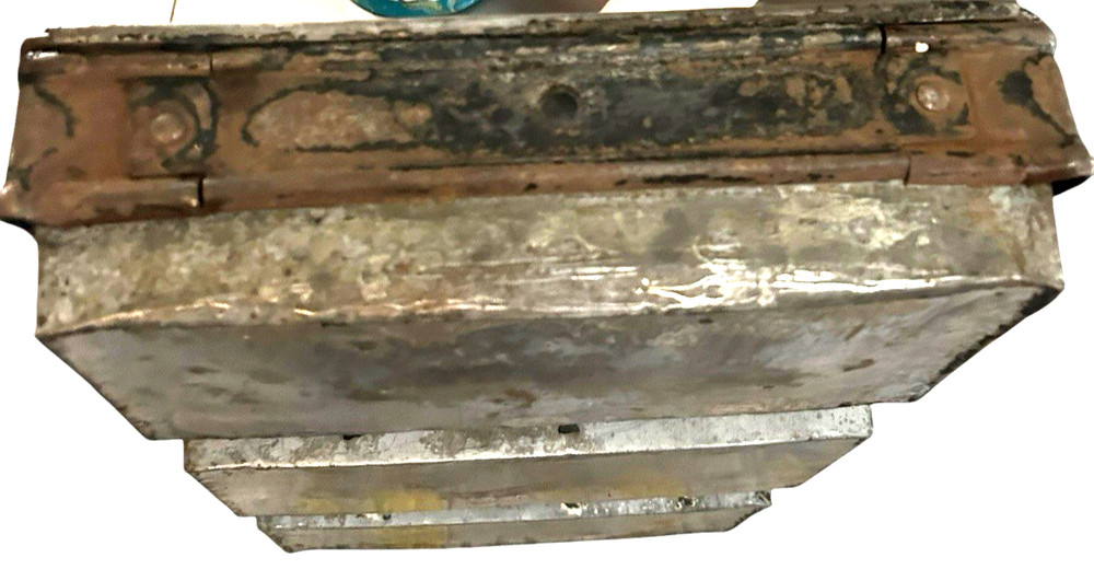 Antique Metal Loaf Bread Triple Baking Pan Rustic Decor