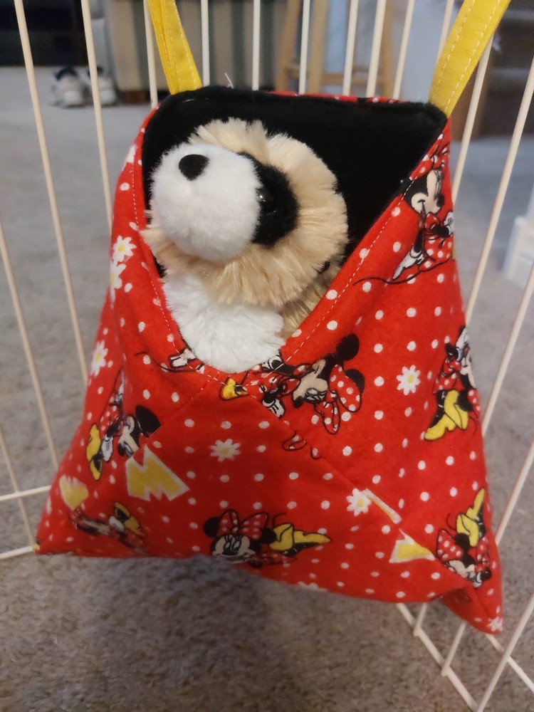 Ferret Corner Sack - Flannel Minnie Mouse Pattern