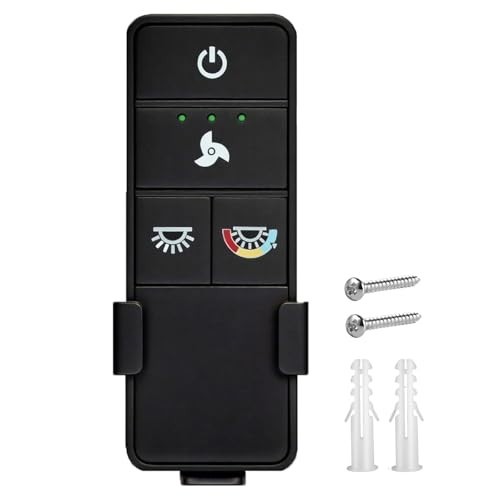 TX028C-S Ceiling Fan Remote Control for Hampton Bay, 3 Speeds with Light Dimmer