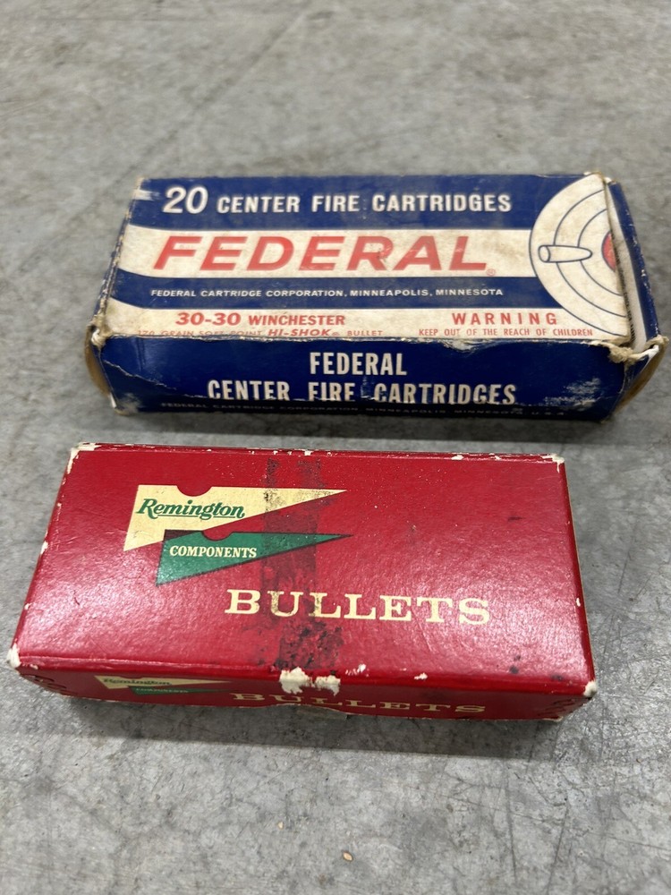 Empty Vintage Remington Kleanbore Federal Also Lot Ammo Shell boxes