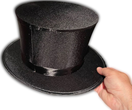 MAGICIAN SECRET COMPARTMENT TOP HAT Black Spring Folding Magic Trick Prop Pop Up