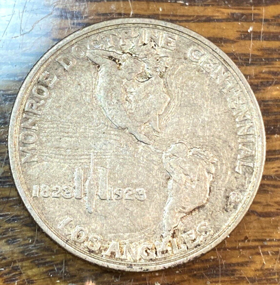 1923 Monroe Commemorative Half Dollar Nice Original AU CHRC