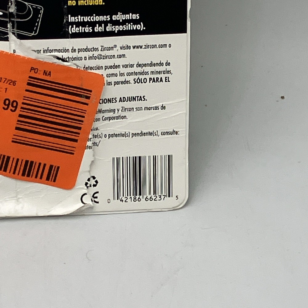 Zircon StudSensor HD70 Stud Finder LED Center Detection Wire Warning