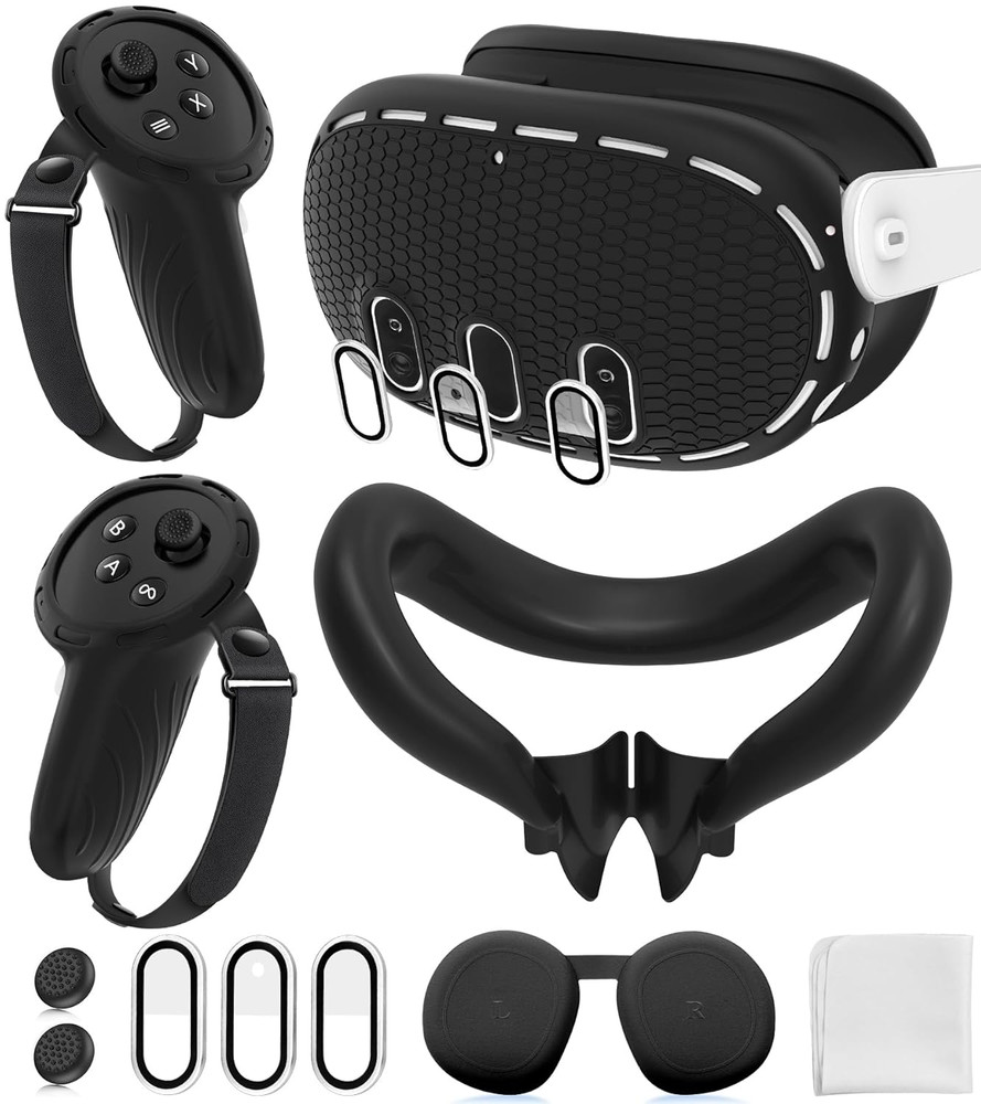 Silicone Cover Set Compatible with Meta/Oculus Quest 3 Accessories Controller