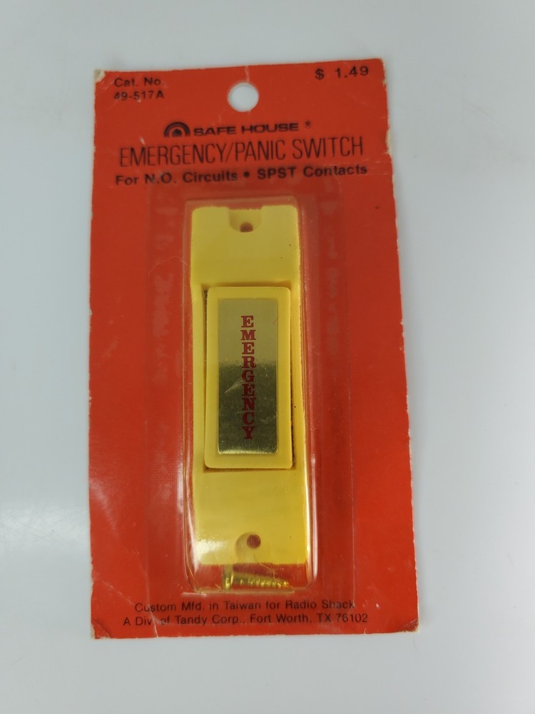 Panic Push Button Alarm Surface Mount Emergency Security Trigger Switches NOS