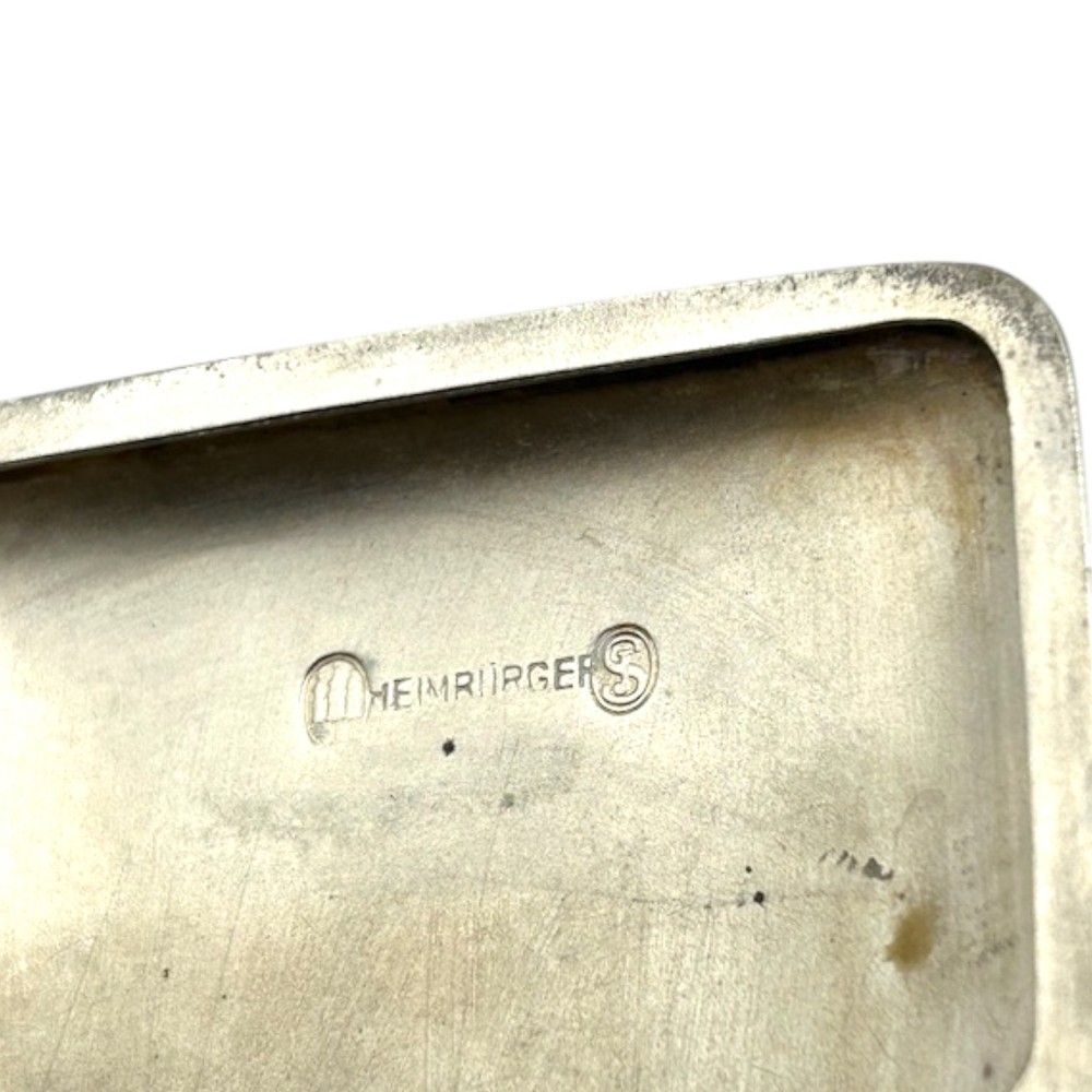 Silver Cigarette Case Heimburger Hallmark Mid Century Danish Silversmith Rare