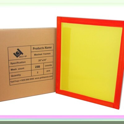 20x24 Pre-Stretched Aluminum Frame with Yellow Mesh Screen