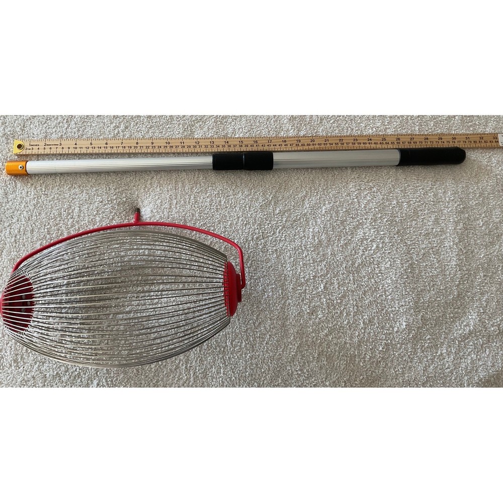 Rolling Nut Gatherer Harvester Tool with Telescopic Handle for Pecans Acorns