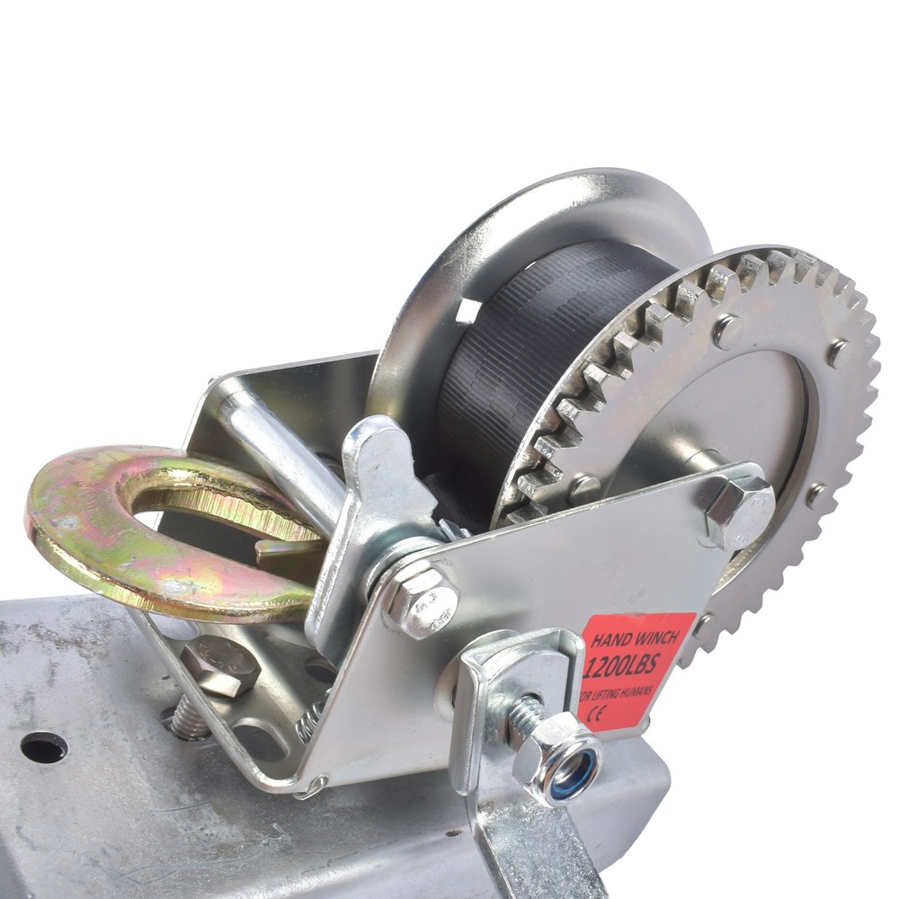 Universal Height Adjustable Boat Winch Mount System with Roller Stand 1200LB