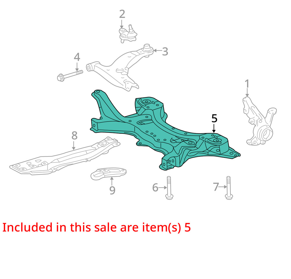 2003-2019 Toyota Corolla Front Crossmember Subframe K-Frame OEM