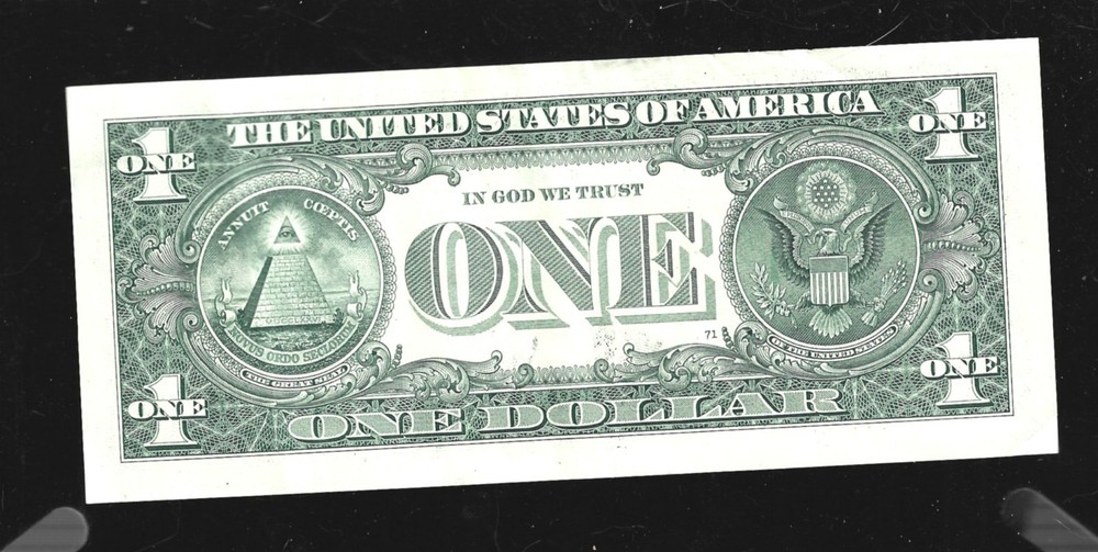 $1.00 Birthday Note 8/2/2005 W/ overprint error, Misaligned