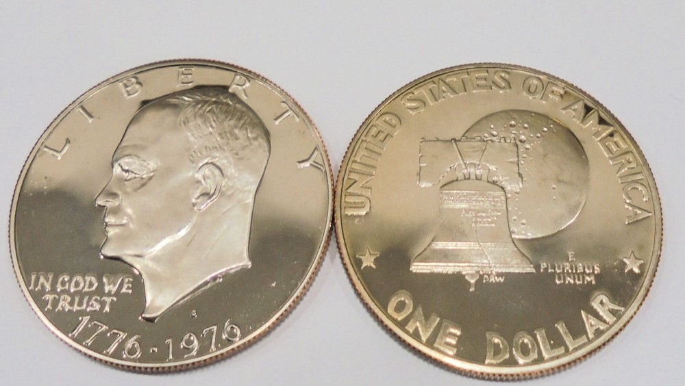 1976 s Clad Proof Uncirculated Eisenhower Dollar From Proof Set #487 NICE BRIGHT