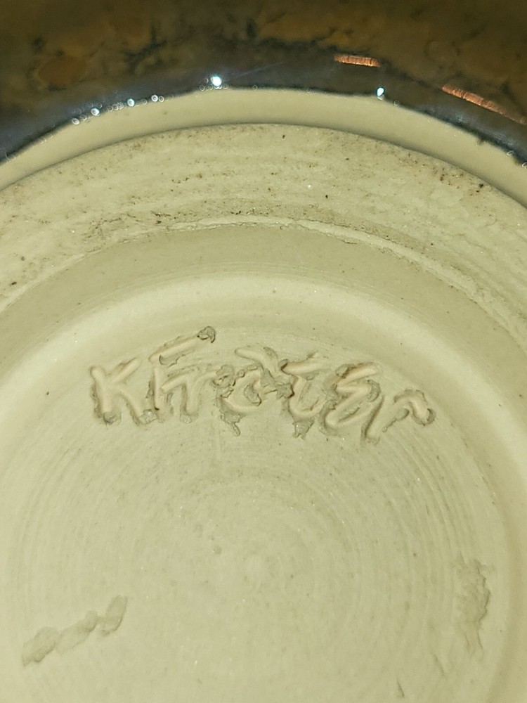 Studio Art Pottery Small Ceramic Bowl Planter Artist Signed