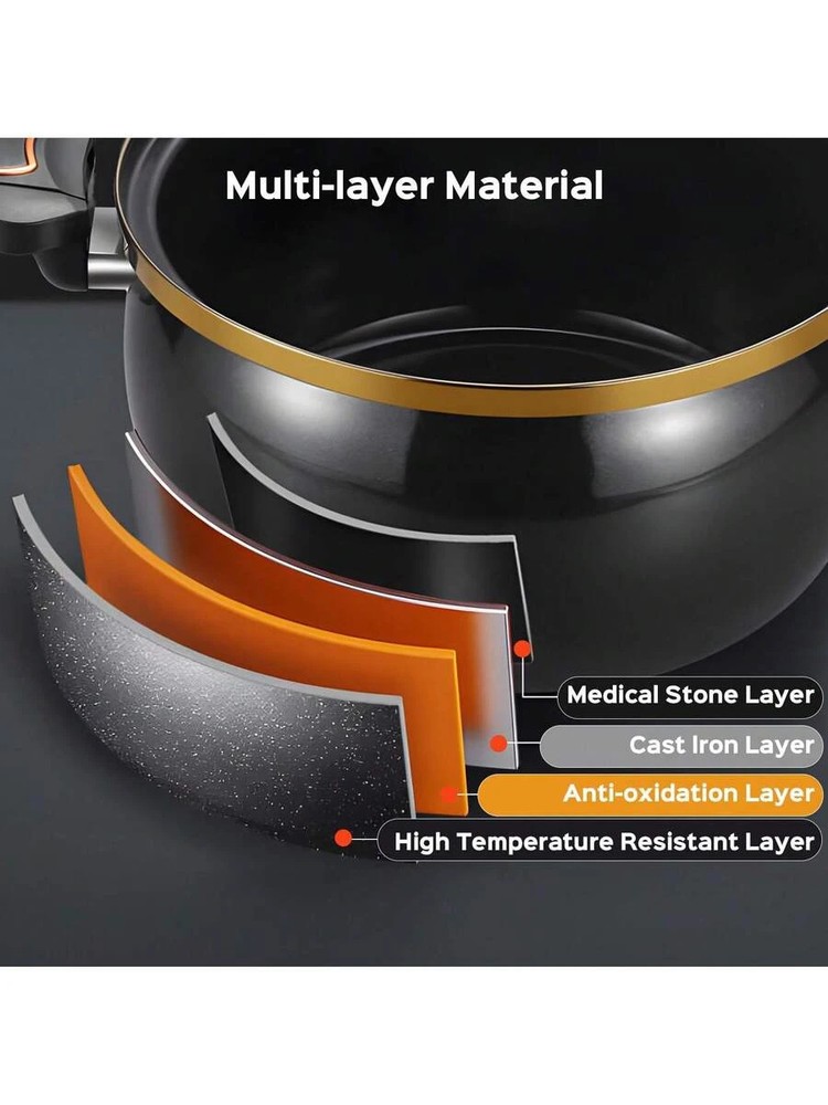 Micro Pressure Cooke Non-Stick Pot 8L 8.45Qt Multi-Function Cooking Open