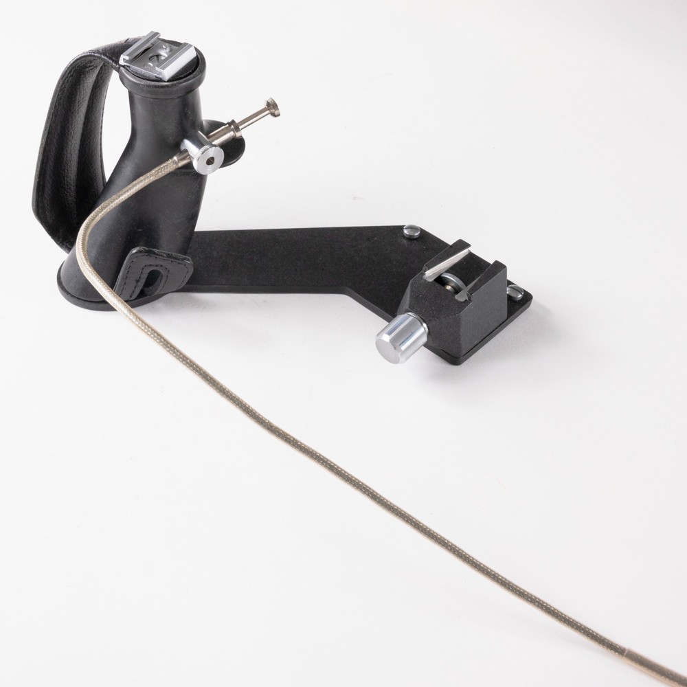 Rollei Cable Shutter Release Handle with extra flash hotshoe