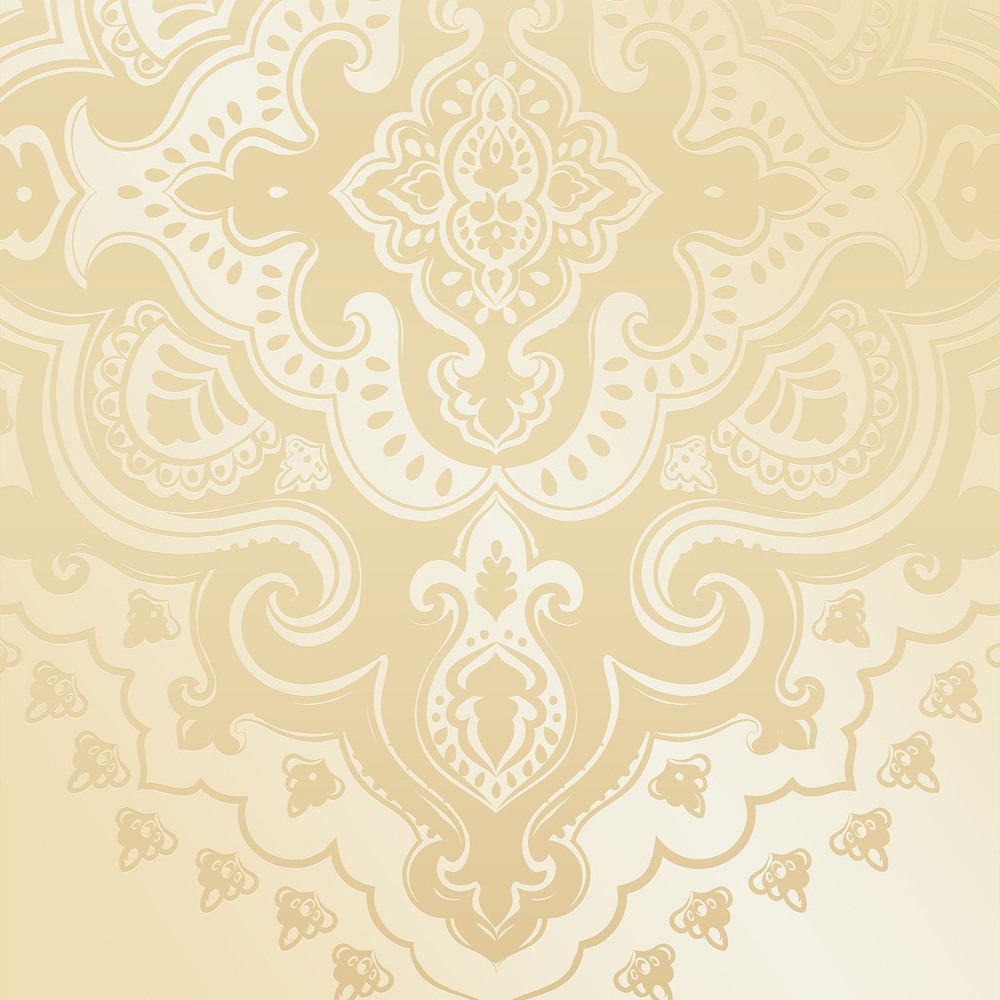 6 ft. Tall Double Sided Ivory Indian Pattern Canvas Room Divider