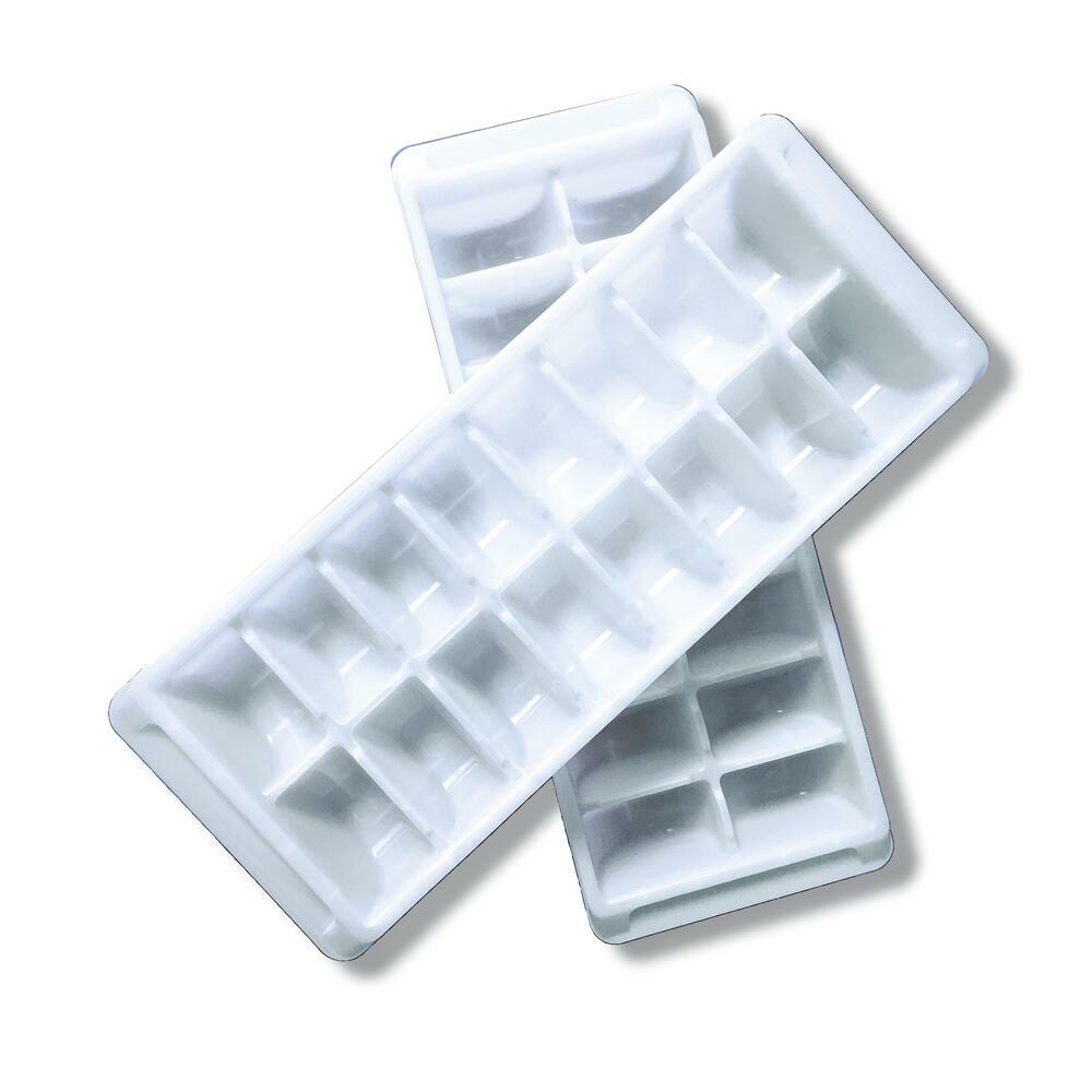 Chef's Best Ice Cube Trays Lot White 4/2 Pack Stack Dishwasher Safe Easy Release