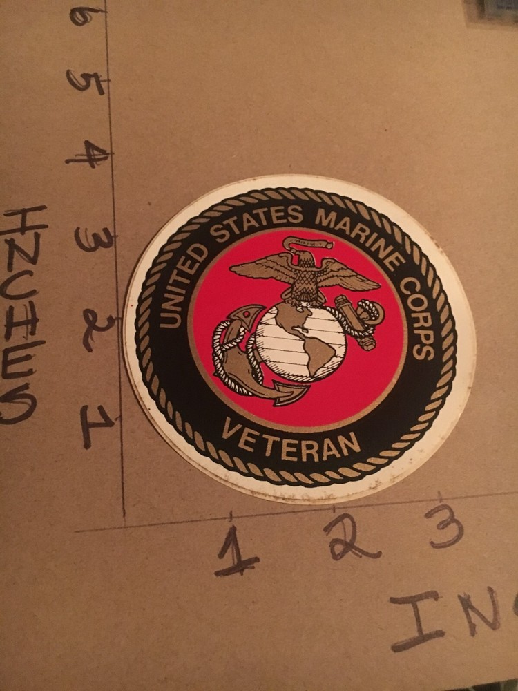 USMC US Marines Veteran Window Decal (Applied outside) variant 9