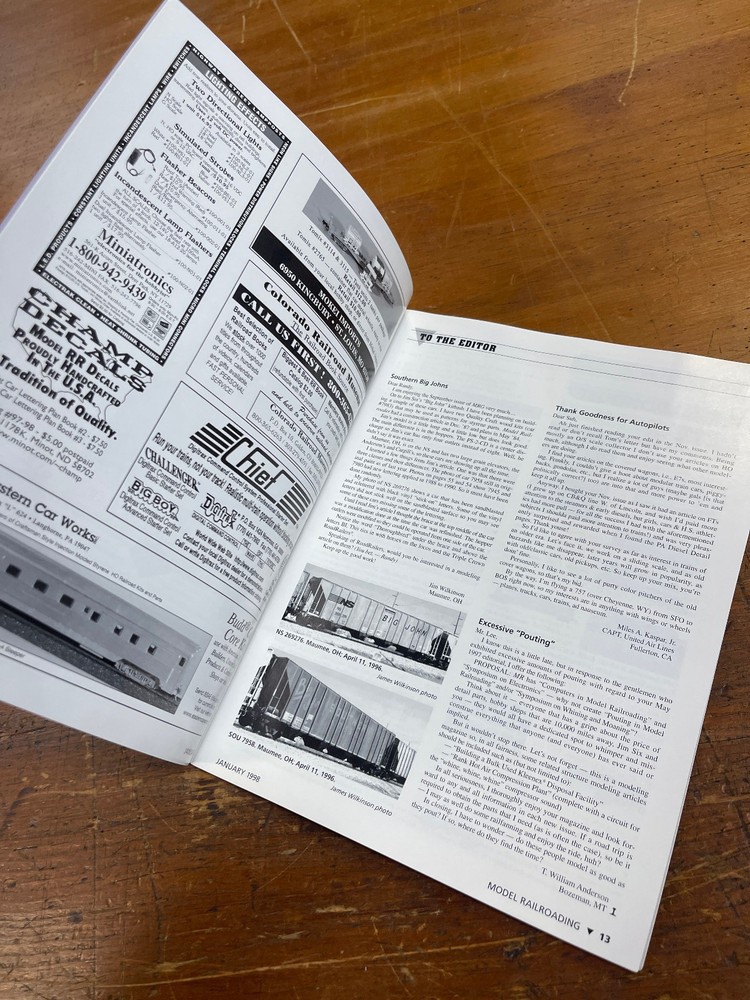 Model Railroading ~ January 1998 ~ Volume 28, No. 1 ~ Kitbashed EL SDP45