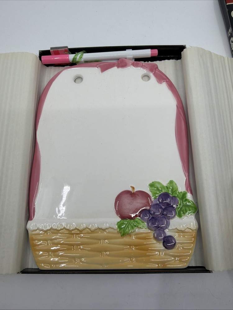 Ceramic Message Tile Board Write On-Wipe Off Apples NWT K5