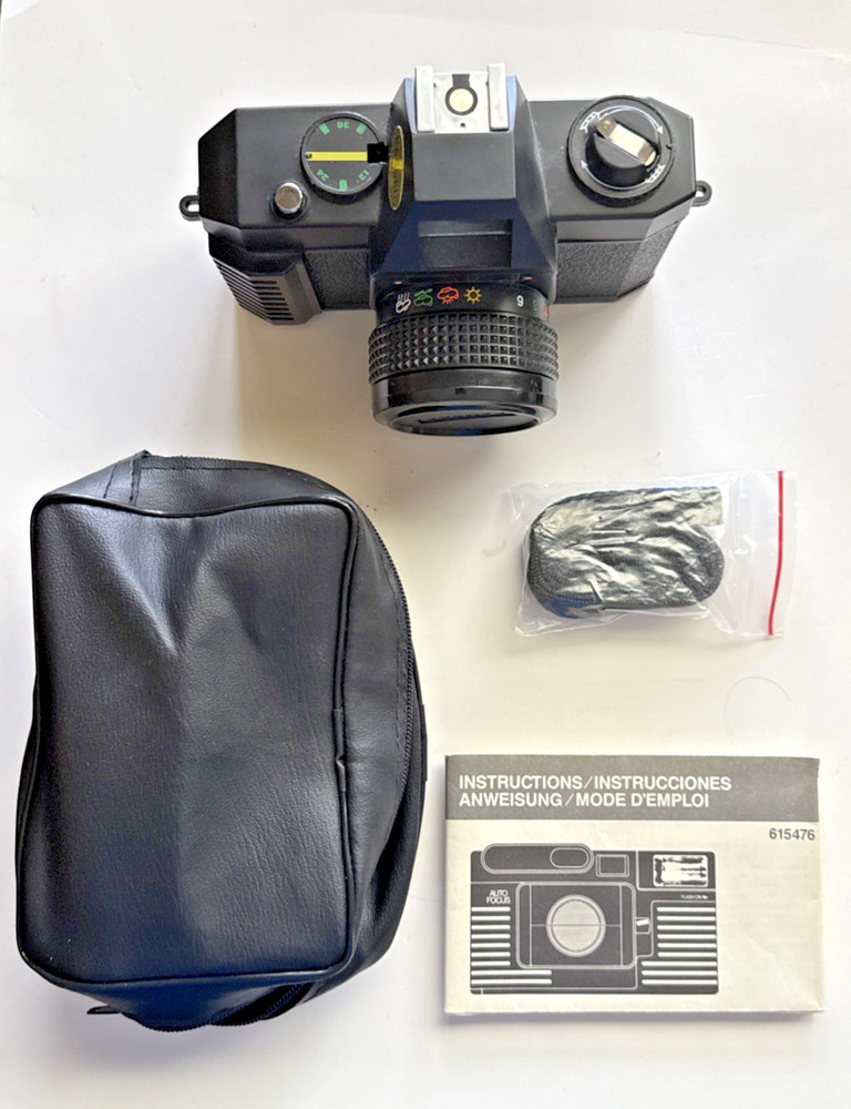 Vintage 35mm Plastic Camera – Point & Shoot - Instructions, case, strap