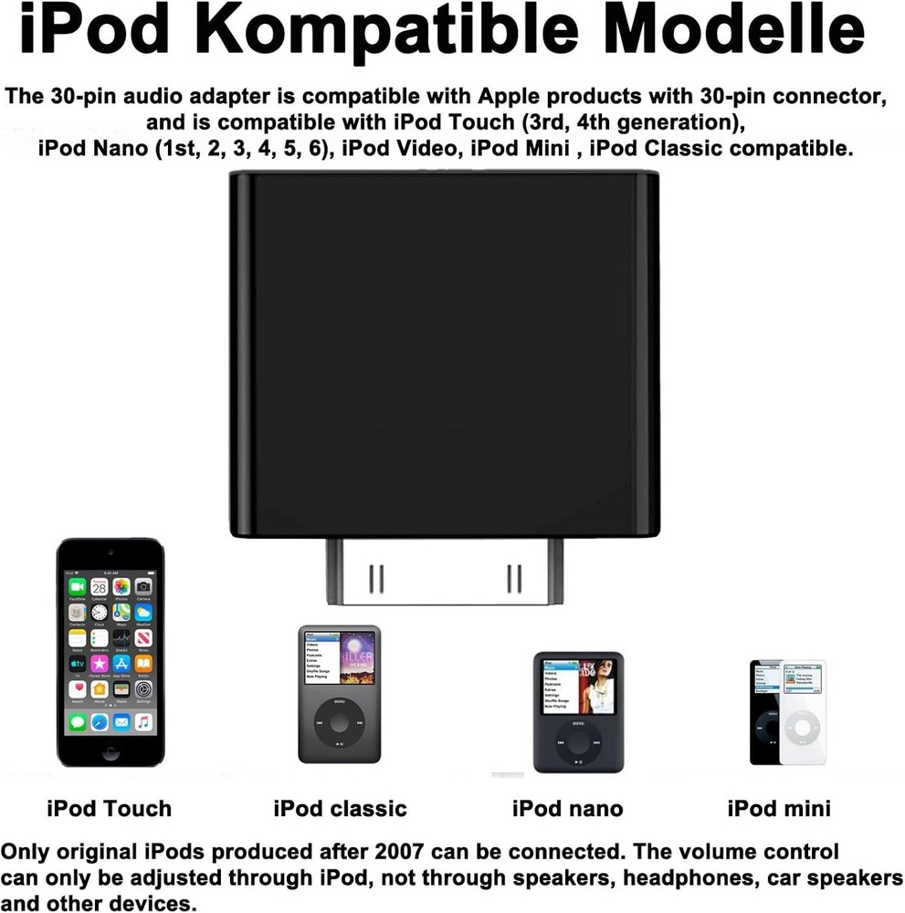 iPod Classic Bluetooth Connector - Plug-and-Play=