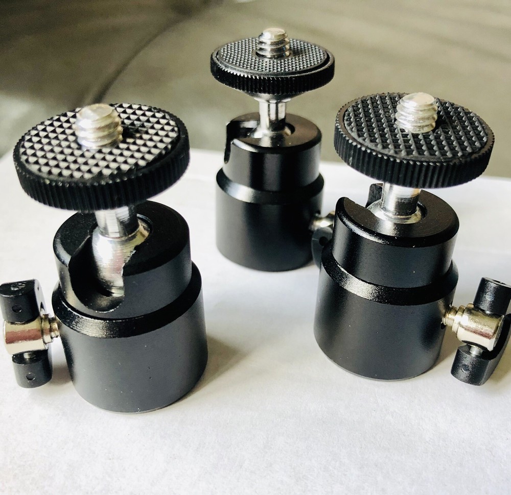 Three Mini Ball Heads 360 1/4-20 Size