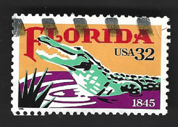 Scott# 2950 32c FLORIDA with a Machine cancel ~ (A-3)