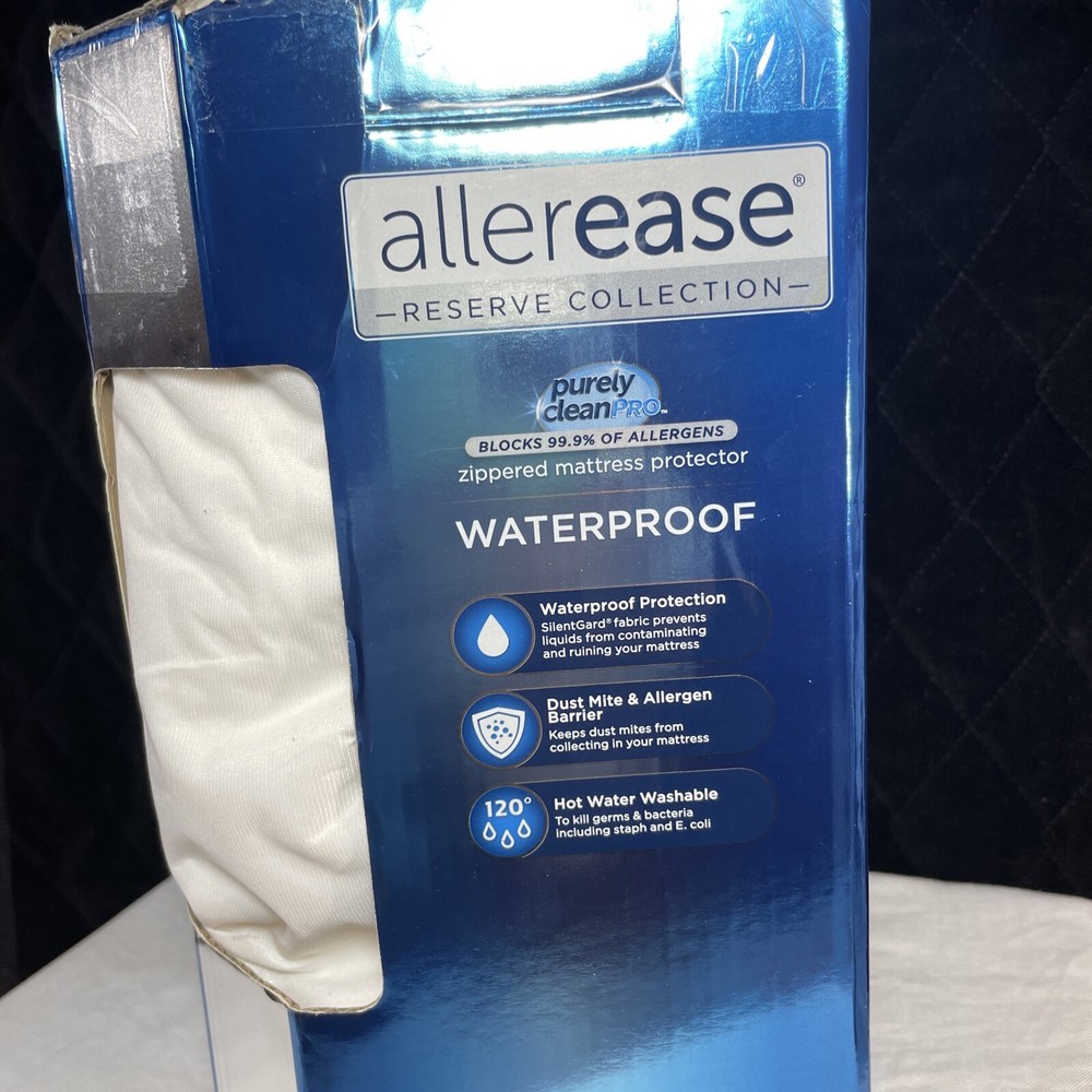 ALLEREASE ZIPPERED MATTRESS PROTECTOR, KING SIZE, NEW, flexFIT,