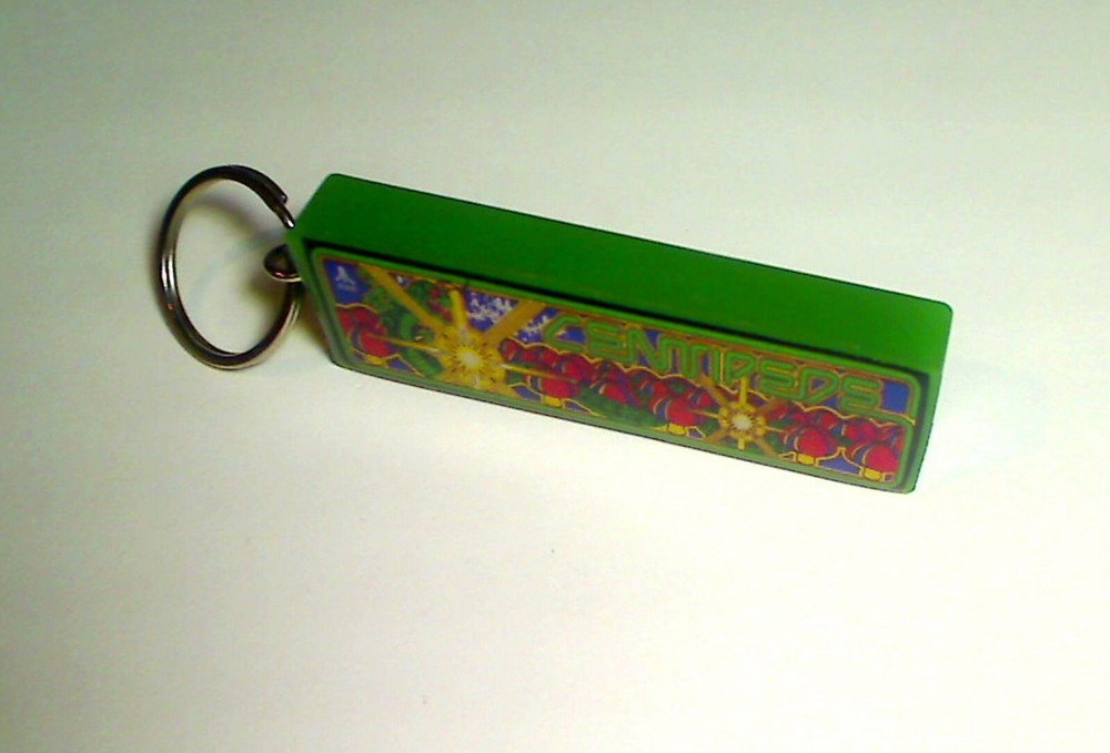 Centipede Arcade Marquee Coin Door accessory Keychain