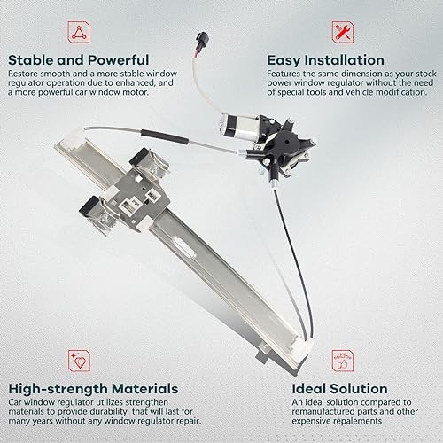 Power Window Regulator Front Right Passenger Side fit for Front Passenger(RH)