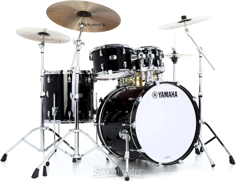 Yamaha Absolute Hybrid Maple 4-piece Shell Pack - Solid Black