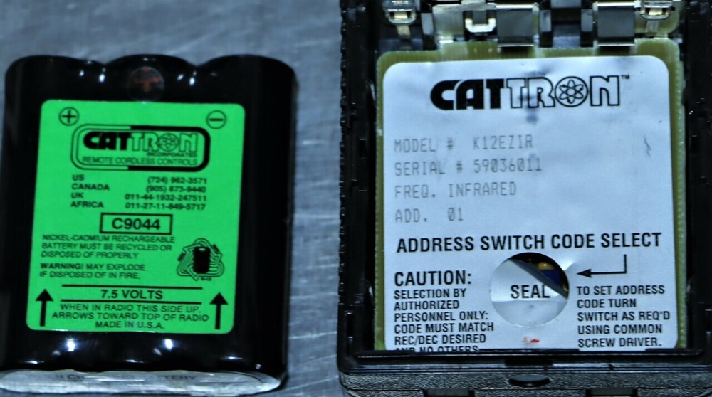 CATTRON K12EZIR CRANE REMOTE OPERATOR CONTROL UNIT