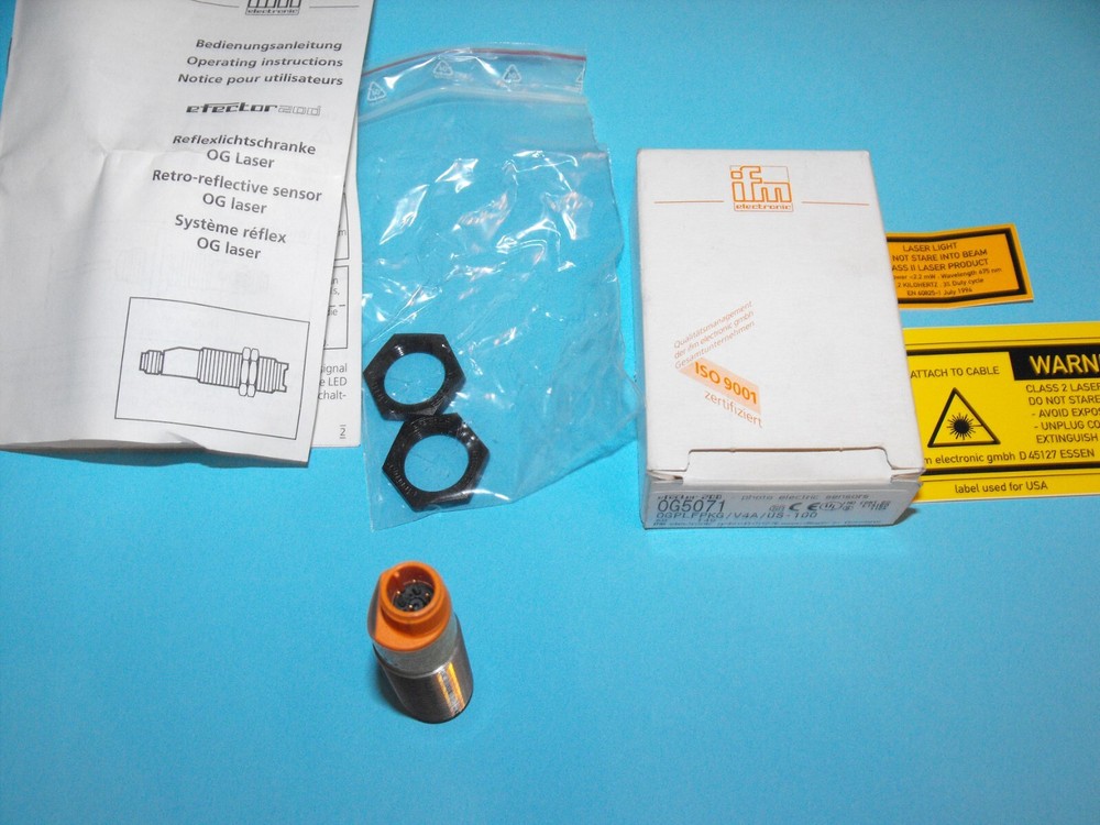 IFM EFECTOR OG5071.OGPLFPKG/V4A/US-100.reflection light barrier.NEW.