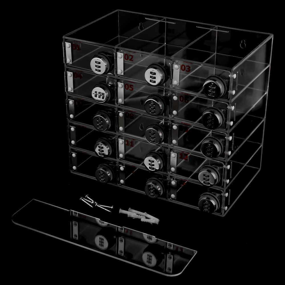 15 slots Lockable Cell Phone Storage Cabinet Classroom Wall Mounted Locker Box