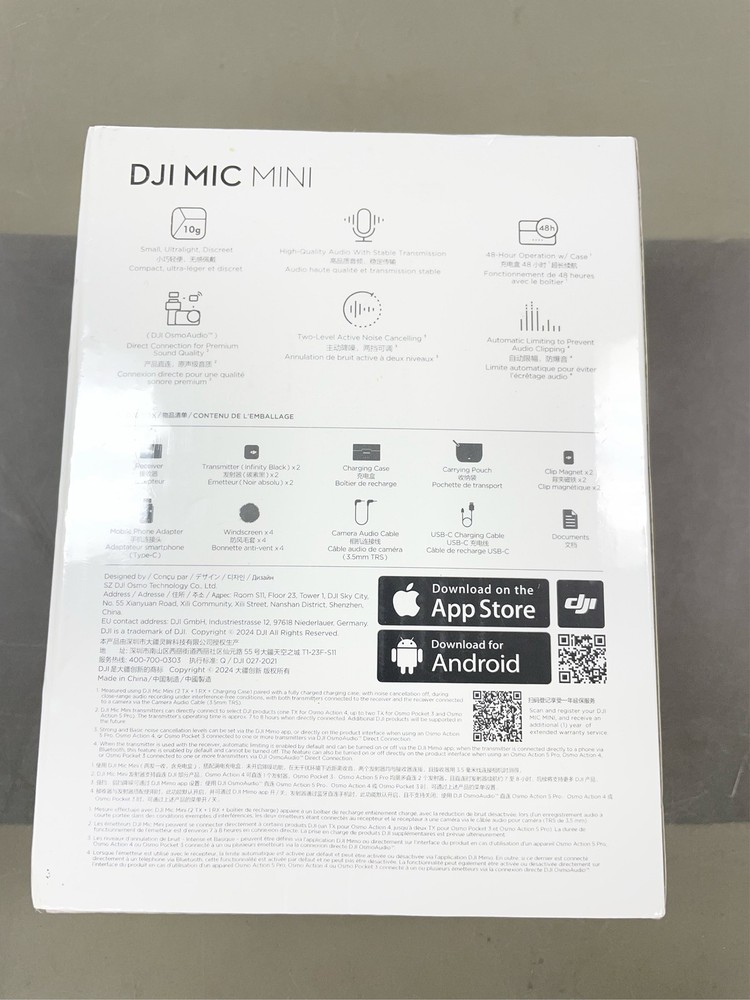 DJI Mic Mini Wireless Microphone System (2 Transmitters, 1 Receiver, Charging 1