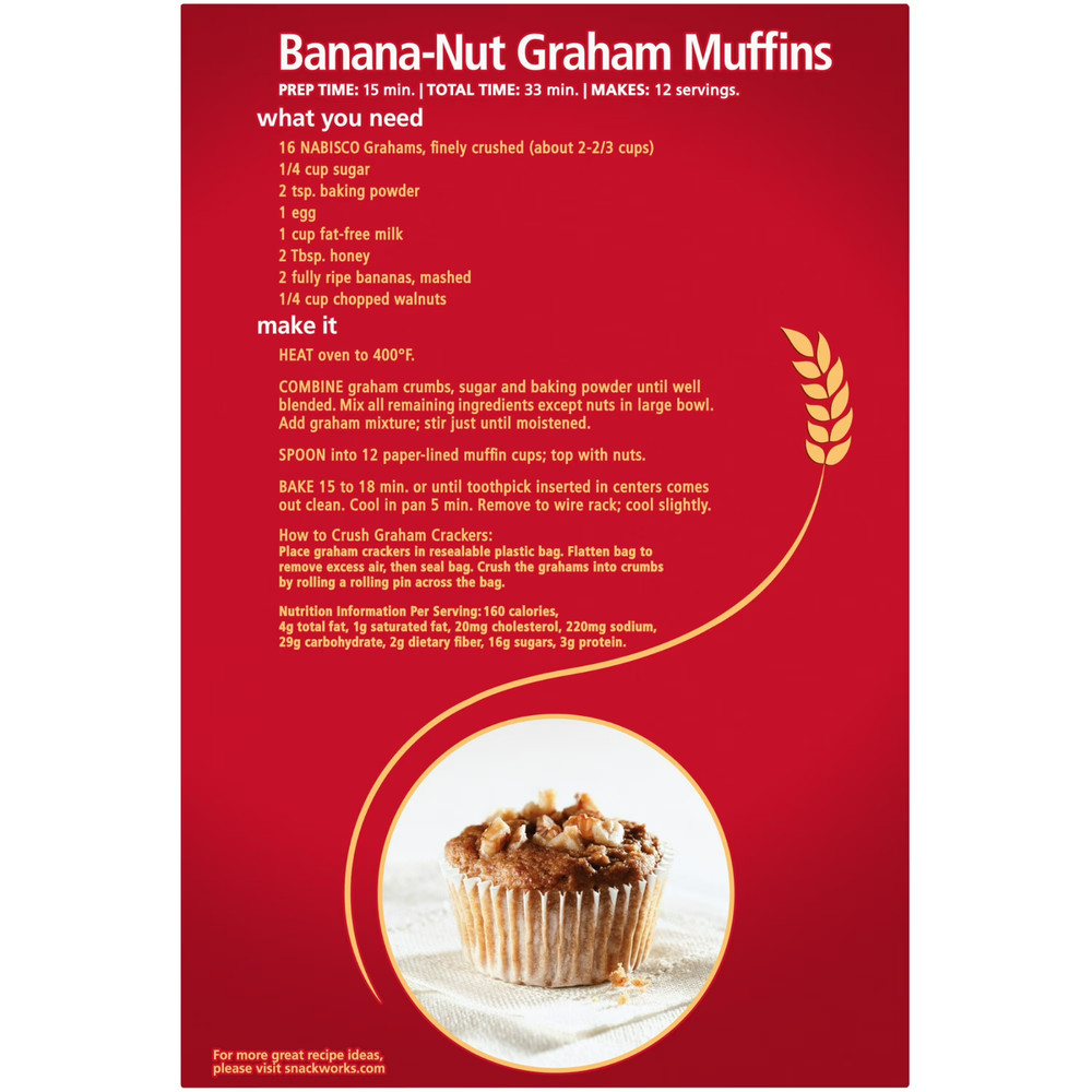 NABISCO GRAHAMS Original Graham Crackers, 14.4 oz...